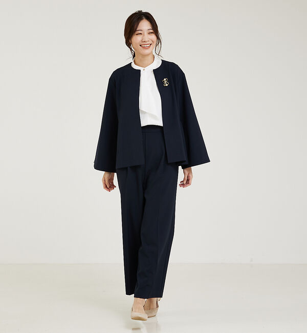 abahouse mavie「【WEB Domani掲載】【セットアップ対応/エニデイカセット】ノーカラーボレ」|ノーカラージャケット|