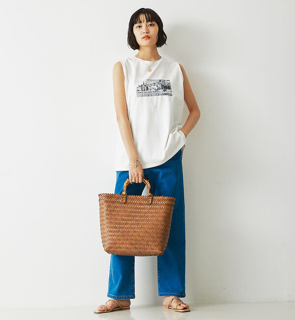 abahouse mavie「バンブートートバック」|かごバッグ|