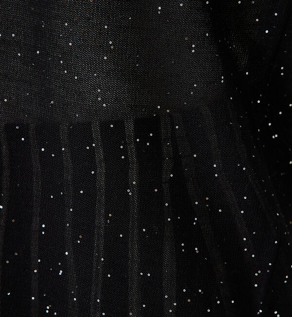 abahouse mavie「【アンサンブル対応】スパンコールシアーニットシャツ」|ニット・セーター|