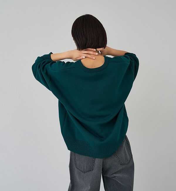 abahouse mavie「スウェットライク刺繍ニット【予約】」|ニット・セーター|