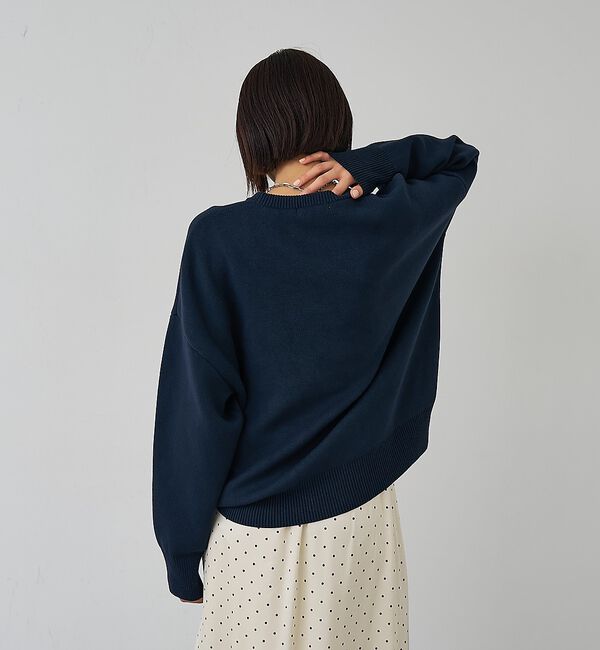 abahouse mavie「スウェットライク刺繍ニット【予約】」|ニット・セーター|