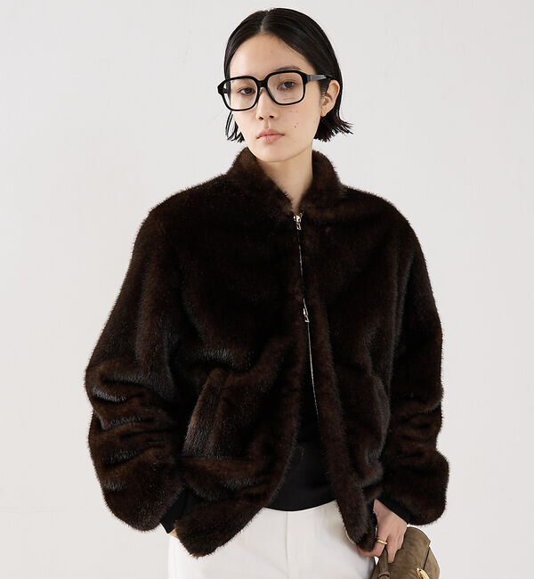 The Store by C' 「【COCUCA】フェイクファーブルゾン」|ブルゾン・スタジャン|