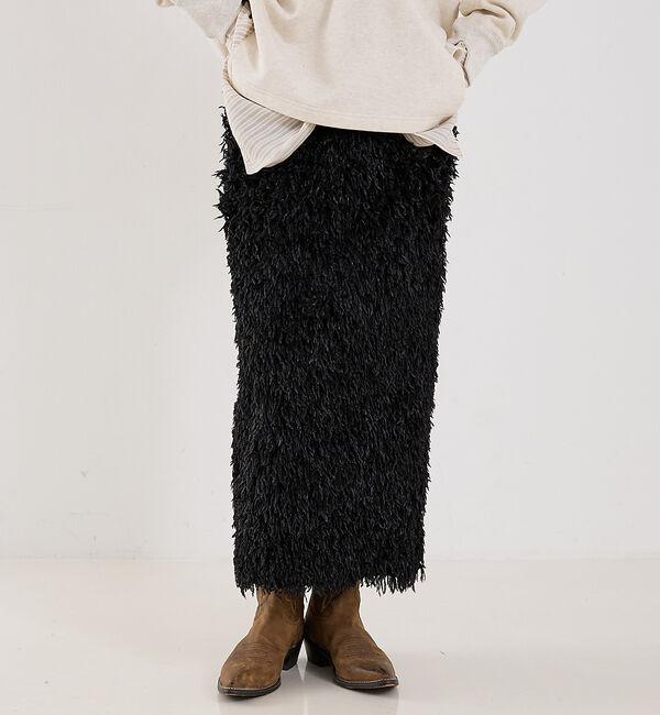 The Store by C' 「【COCUCA】ソフトフェザースカート」|スカート|ブラック