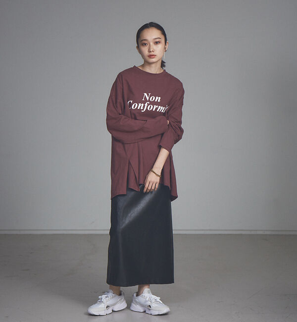 NOMINE「ペンシルフェイクレザースカート」|スカート|