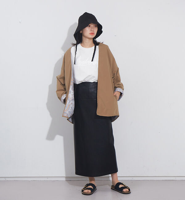 NOMINE「ペンシルフェイクレザースカート」|スカート|