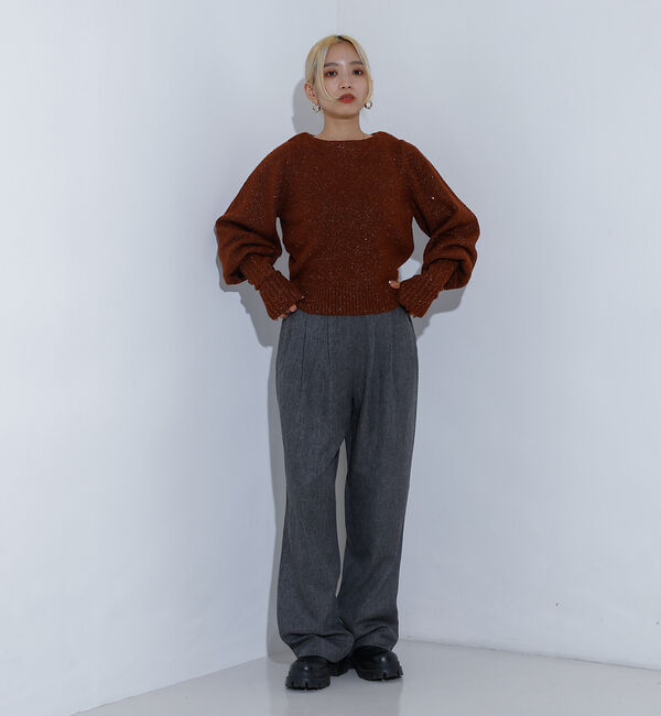 NOMINE「【セットアップ着用可】シャーク タックワイドパンツ」|スラックス|