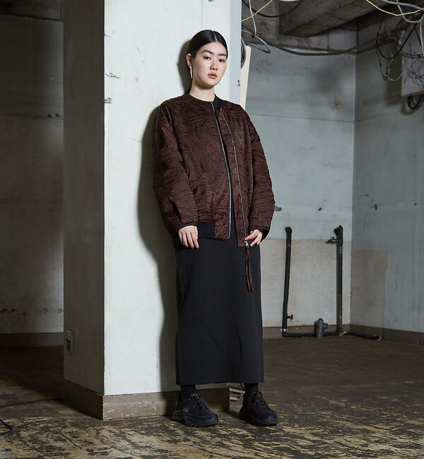 NOMINE「リンクルサテン 中綿ブルゾン」|ブルゾン・スタジャン|