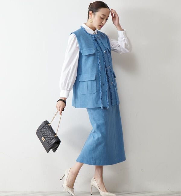 TIARA「ツイードタイトスカート」|スカート|