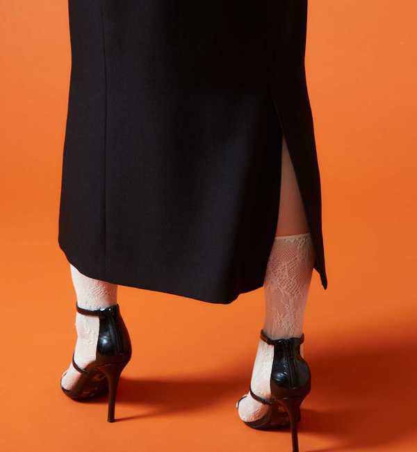 TIARA「麻調ハイウエストタイトスカート」|スカート|