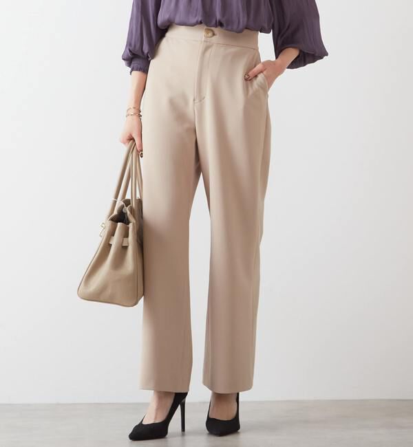 TIARA「ハイウエストパンツ」|その他|ベージュ