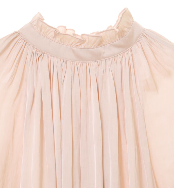 TIARA「《定番》ヴィンテージサテン2WAYフリルネックブラウス」|シャツ・ブラウス|