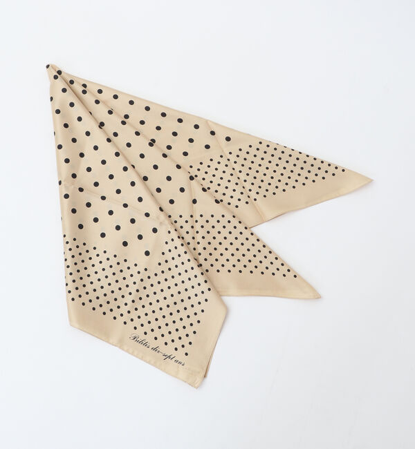  「【Bilitis/ビリティス】ドットスカーフ」|バンダナ・スカーフ|ベージュ