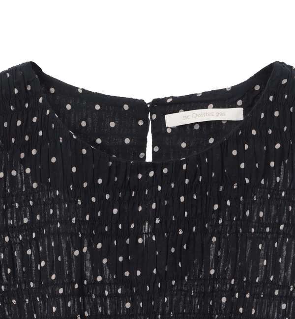 TIARA「《別注》【ne Quittez pas/ヌキテパ】ノースリーブドットブラウス」|シャツ・ブラウス|