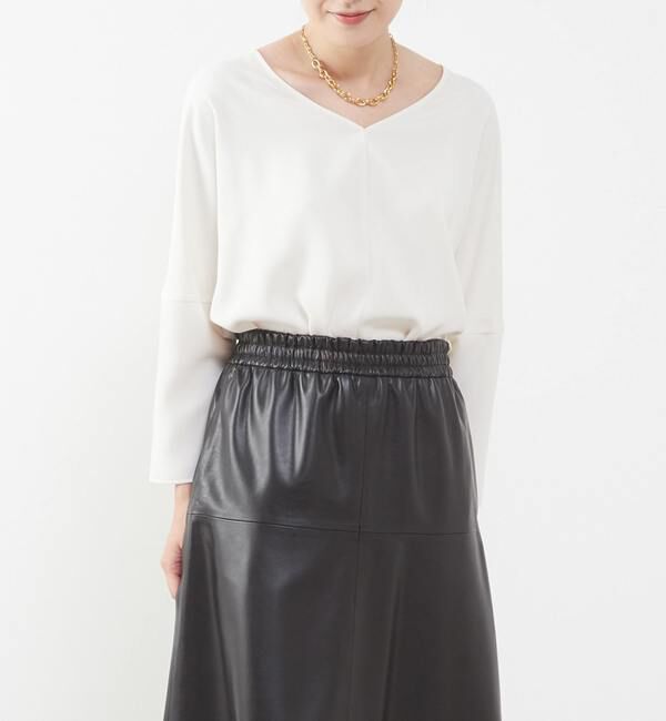 Liesse「EC別注Vネックプルオーバー」|シャツ・ブラウス|オフホワイト