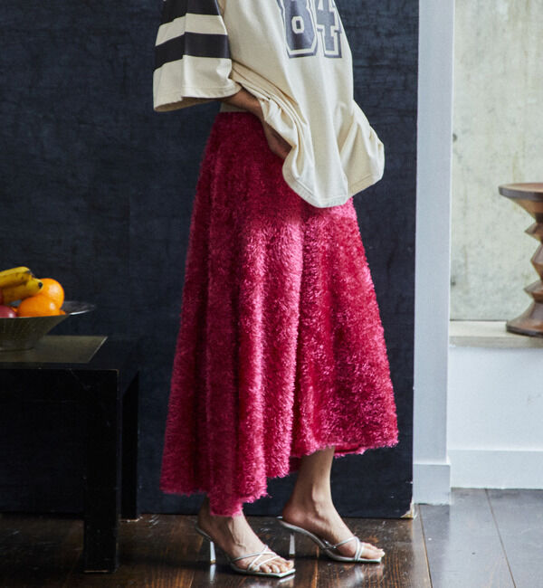  「【PROVOKE/プロヴォ―ク】フサフサマキシスカート」|スカート|