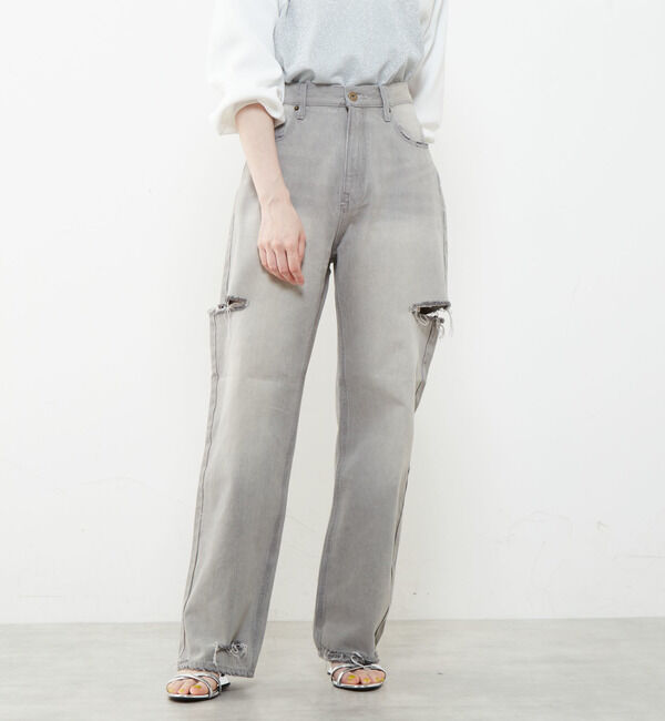 SOFFITTO「12OZサイドクラッシュデニム」|デニム|グレー