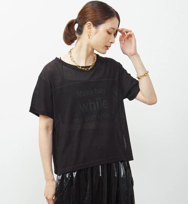 Soffitto「シアープリントTシャツ」|Tシャツ・カットソー|ブラック