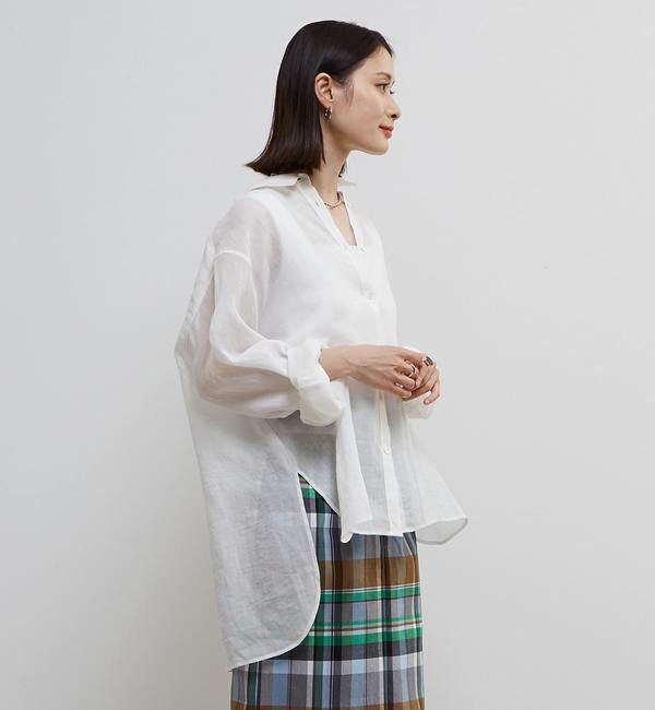 Soffitto「テンセル麻シアービックシルエットシャツ」|シャツ・ブラウス|