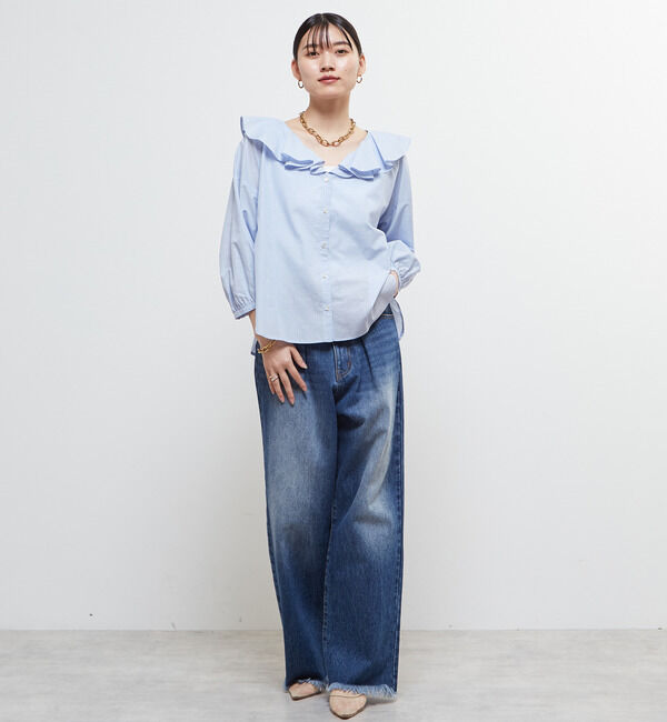 Soffitto「フリルカラーブラウス」|シャツ・ブラウス|