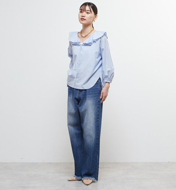 Soffitto「フリルカラーブラウス」|シャツ・ブラウス|