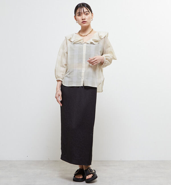 Soffitto「フリルカラーブラウス」|シャツ・ブラウス|
