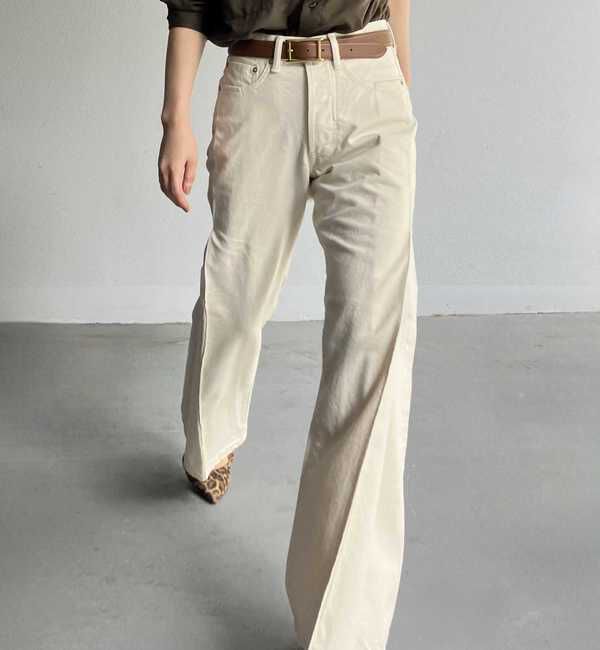 A_「【メルローズ50周年限定】【KURO別注】ホワイトデニムフレアパンツ」|デニム|