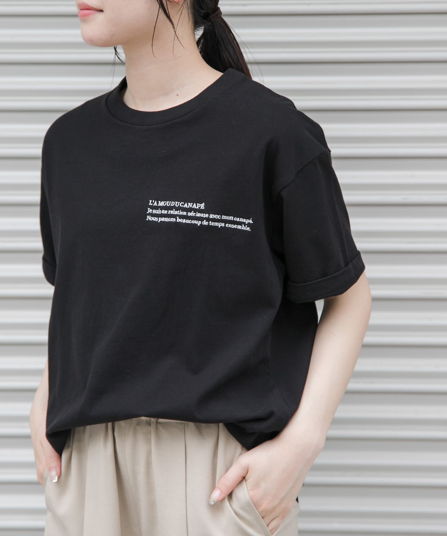 URBAN RESEARCH DOORS「FORK&SPOON　エンブロイダリーTシャツ」|Tシャツ・カットソー|