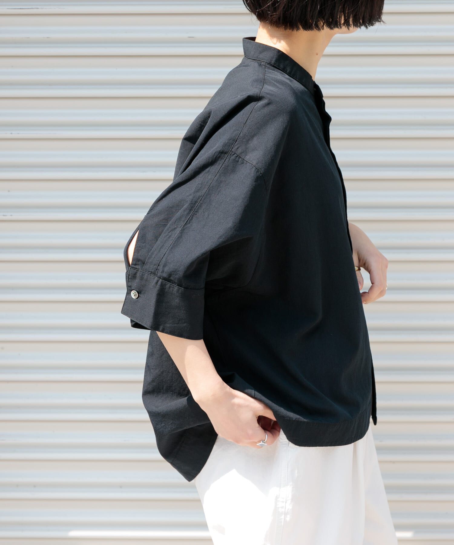 URBAN RESEARCH DOORS「FORK&SPOON　ギボシコクーンショートスリーブシャツ」|シャツ・ブラウス|