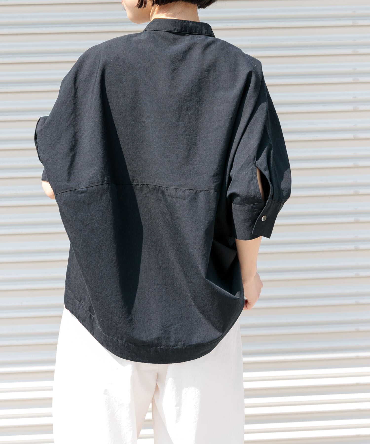 URBAN RESEARCH DOORS「FORK&SPOON　ギボシコクーンショートスリーブシャツ」|シャツ・ブラウス|