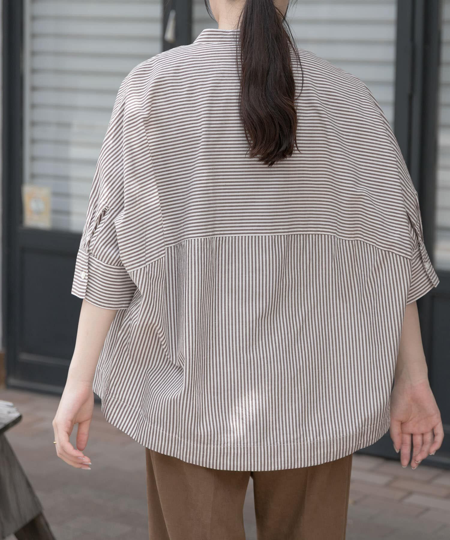 URBAN RESEARCH DOORS「FORK&SPOON　ギボシコクーンショートスリーブシャツ」|シャツ・ブラウス|