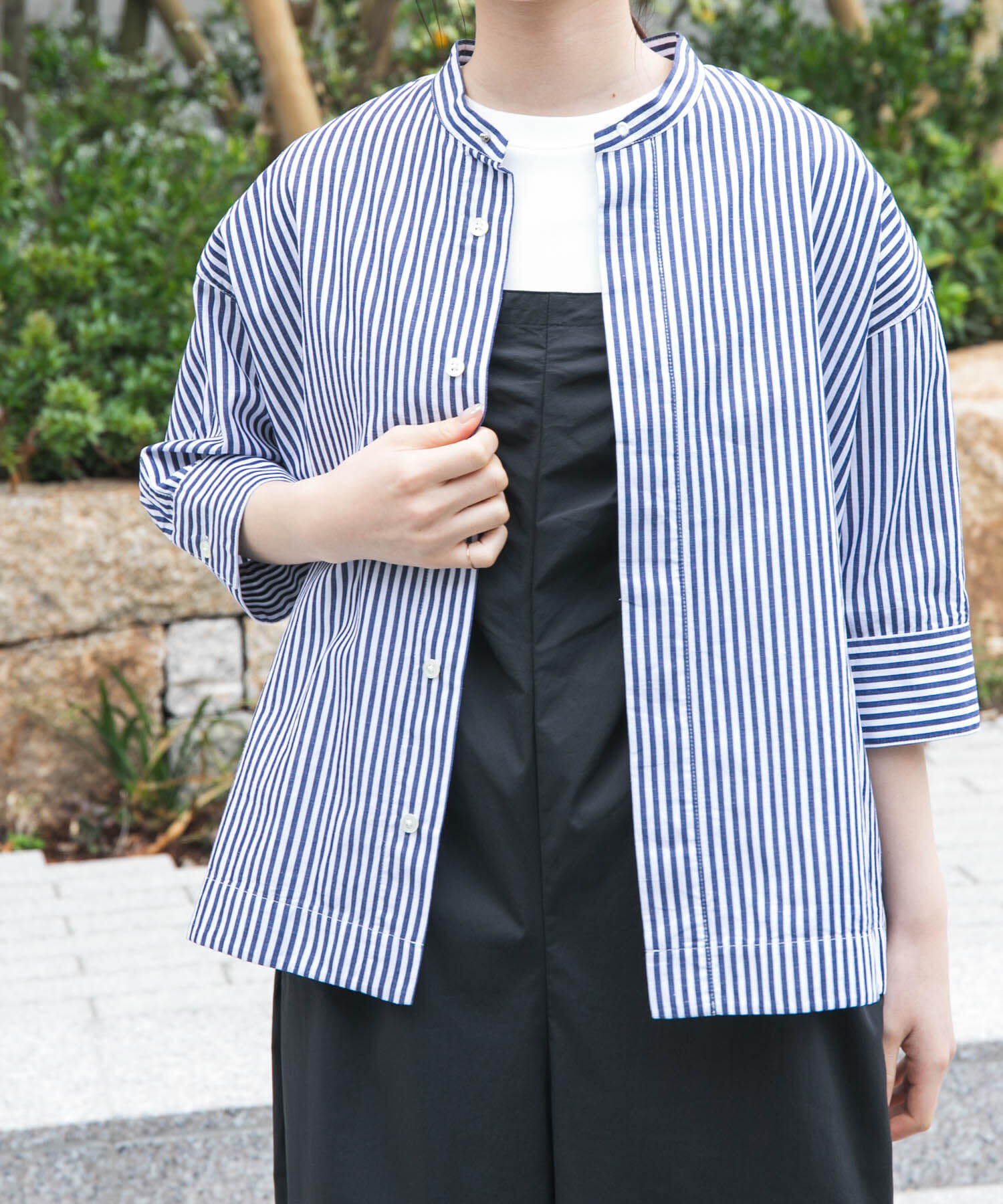 URBAN RESEARCH DOORS「FORK&SPOON　ギボシコクーンショートスリーブシャツ」|シャツ・ブラウス|