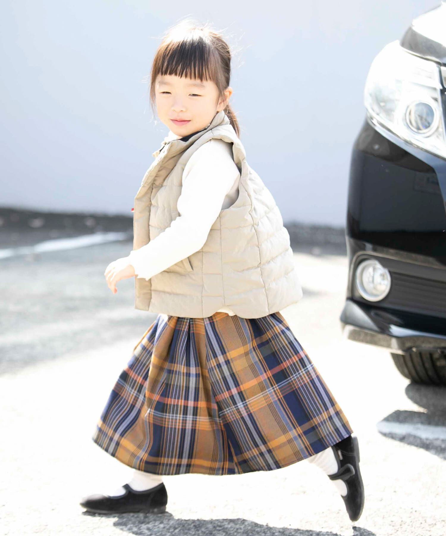 URBAN RESEARCH DOORS「『親子リンク』カラーチェックスカート(KIDS)」|その他|