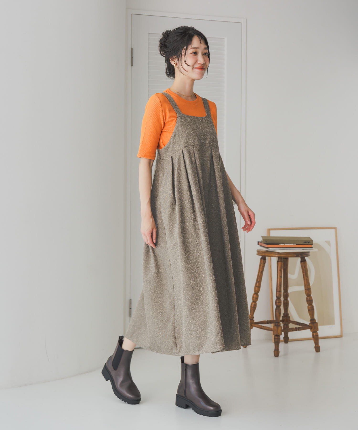 URBAN RESEARCH DOORS「配色リブ5分袖プルオーバー」|Tシャツ・カットソー|