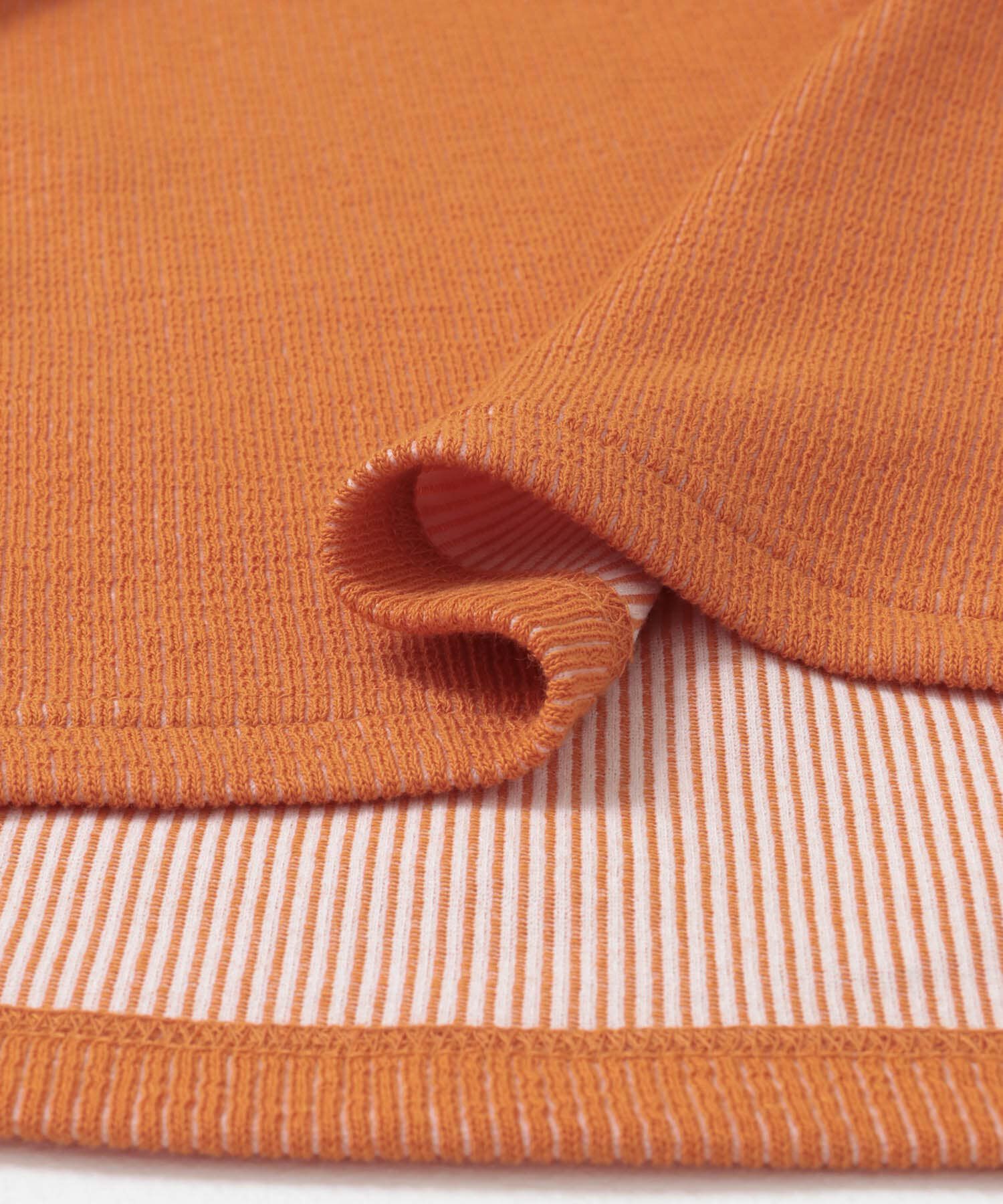 URBAN RESEARCH DOORS「配色リブ5分袖プルオーバー」|Tシャツ・カットソー|