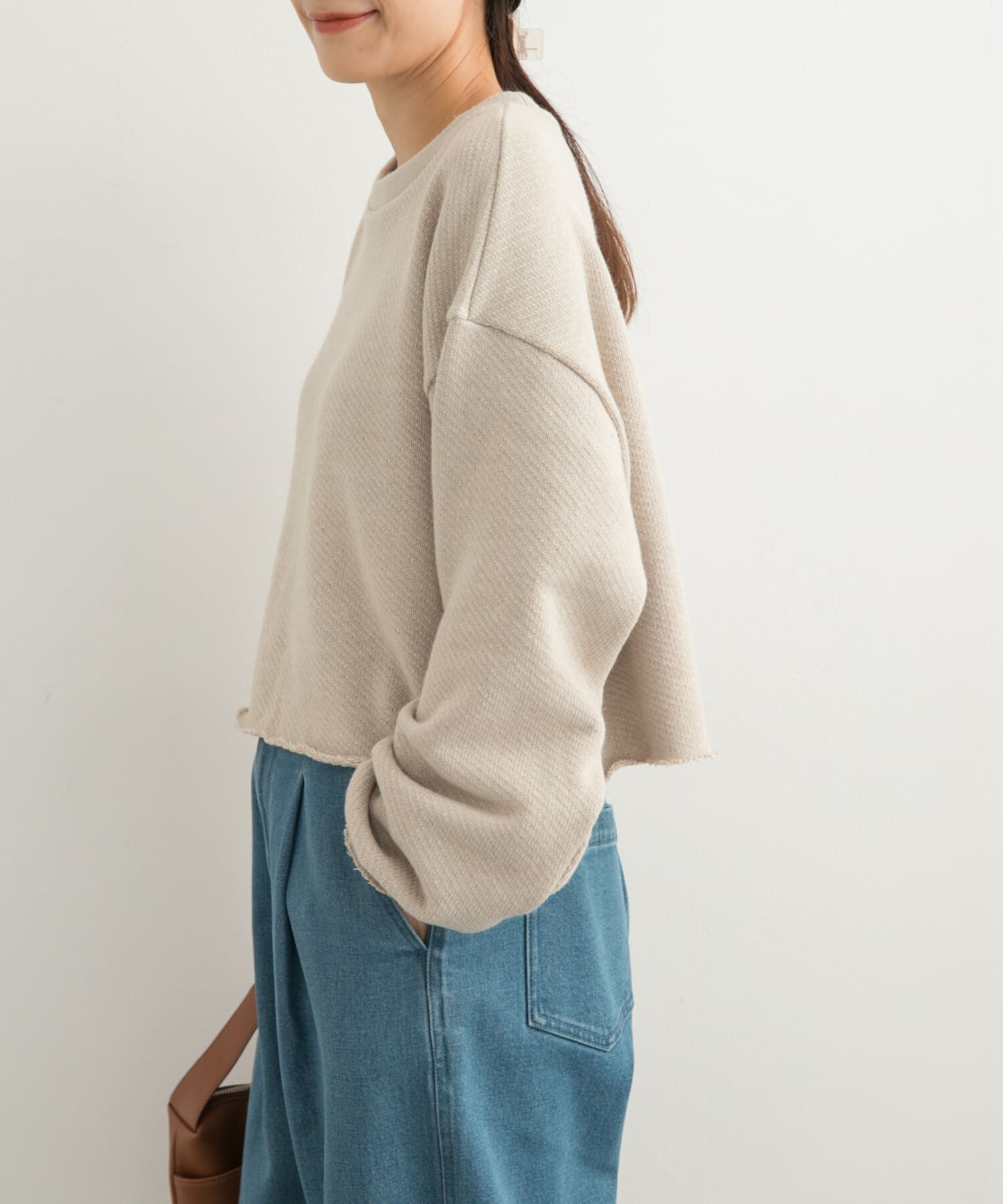 URBAN RESEARCH DOORS「ローゲージインレイプルオーバー」|Tシャツ・カットソー|