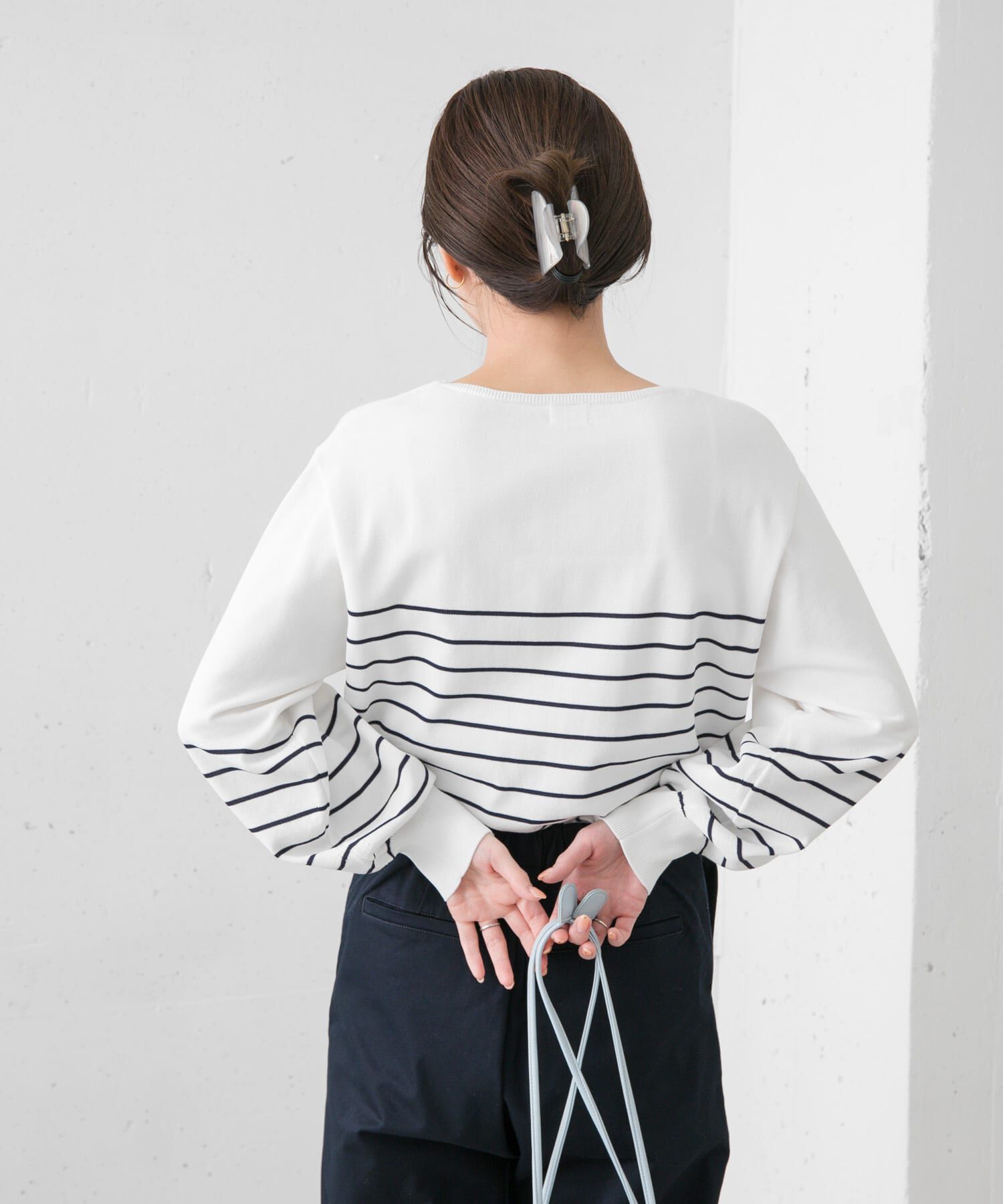 URBAN RESEARCH DOORS「ウォッシャブルUVボーダーニット」|ニット・セーター|