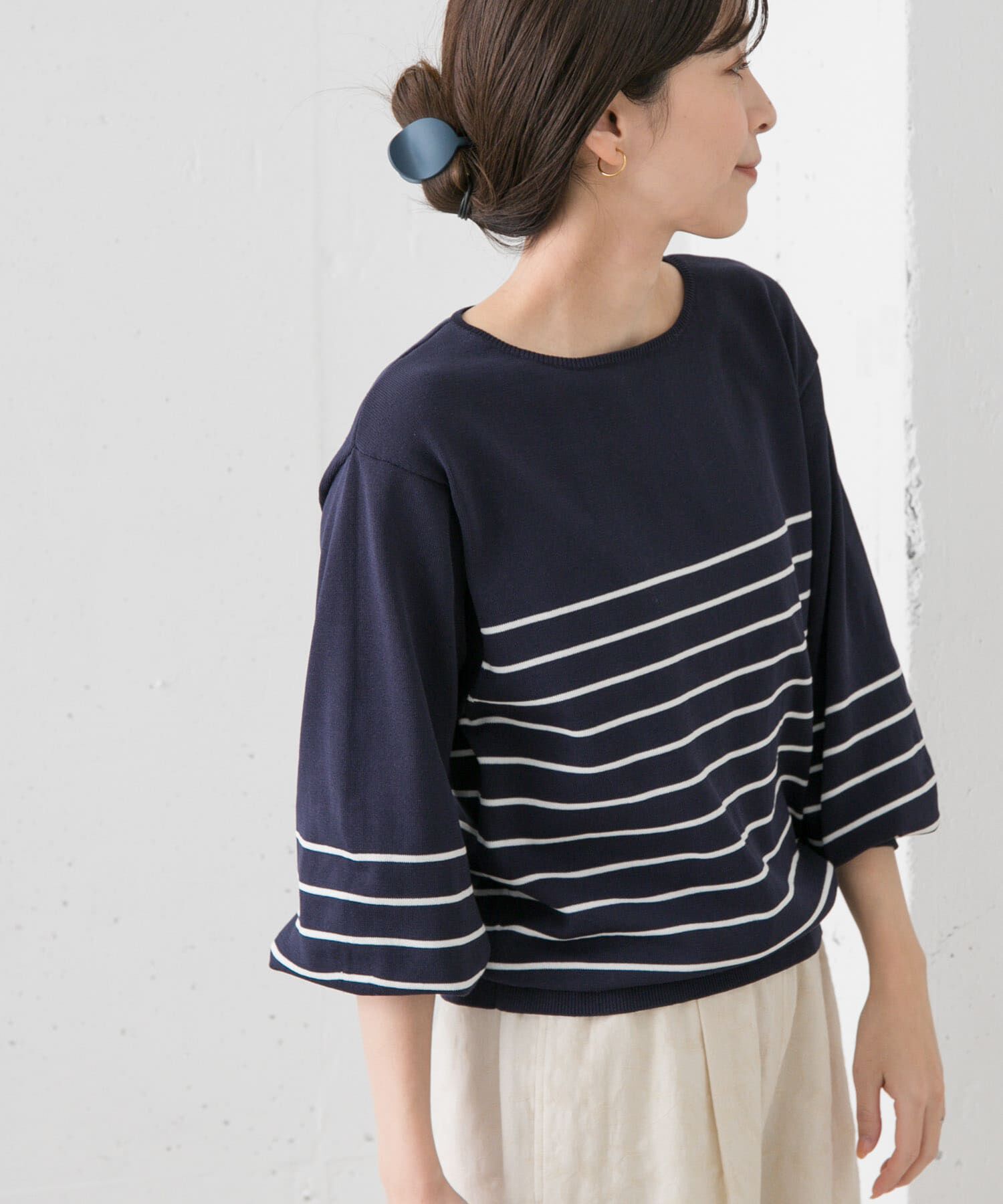 URBAN RESEARCH DOORS「ウォッシャブルUVボーダーニット」|ニット・セーター|