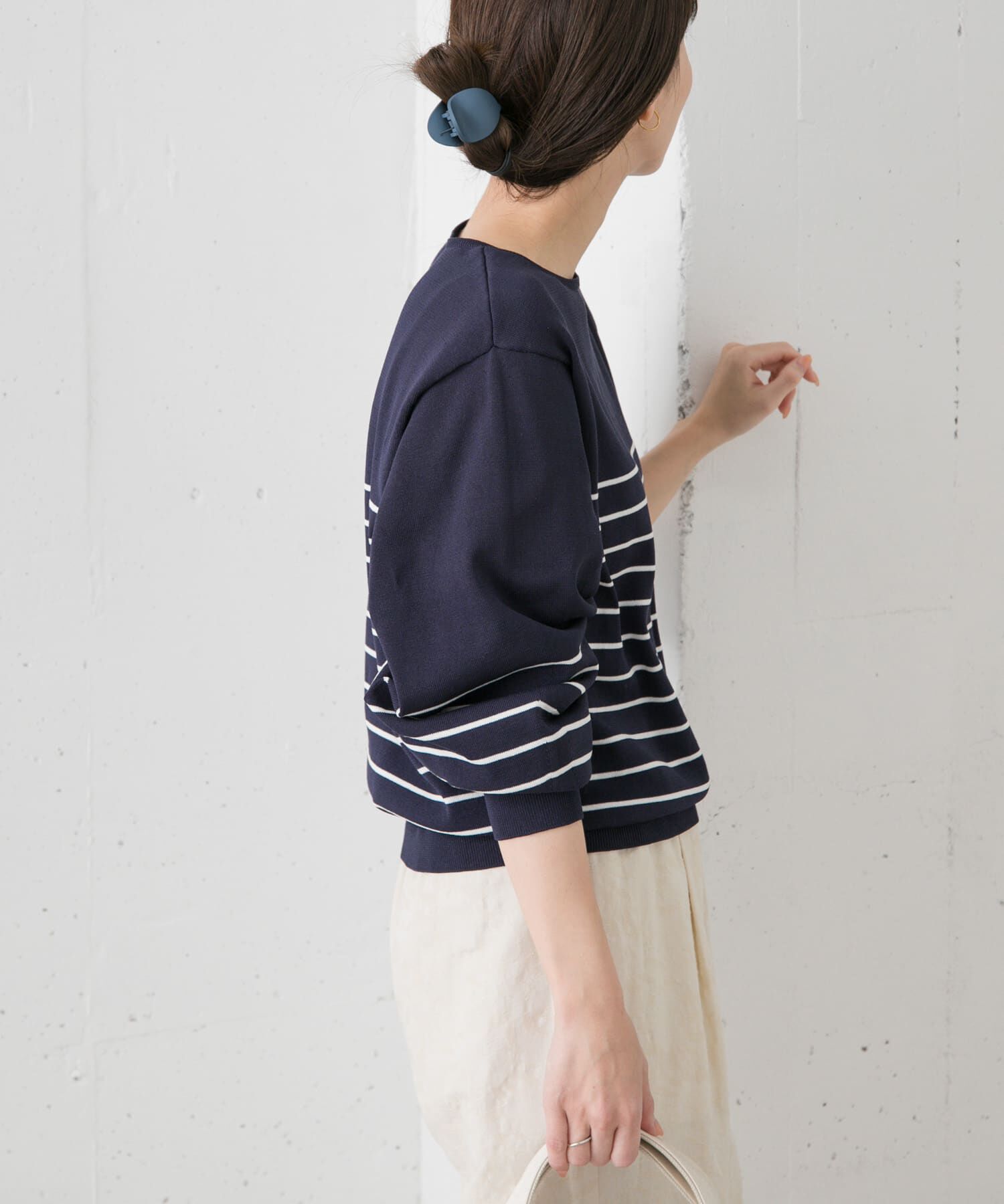 URBAN RESEARCH DOORS「ウォッシャブルUVボーダーニット」|ニット・セーター|