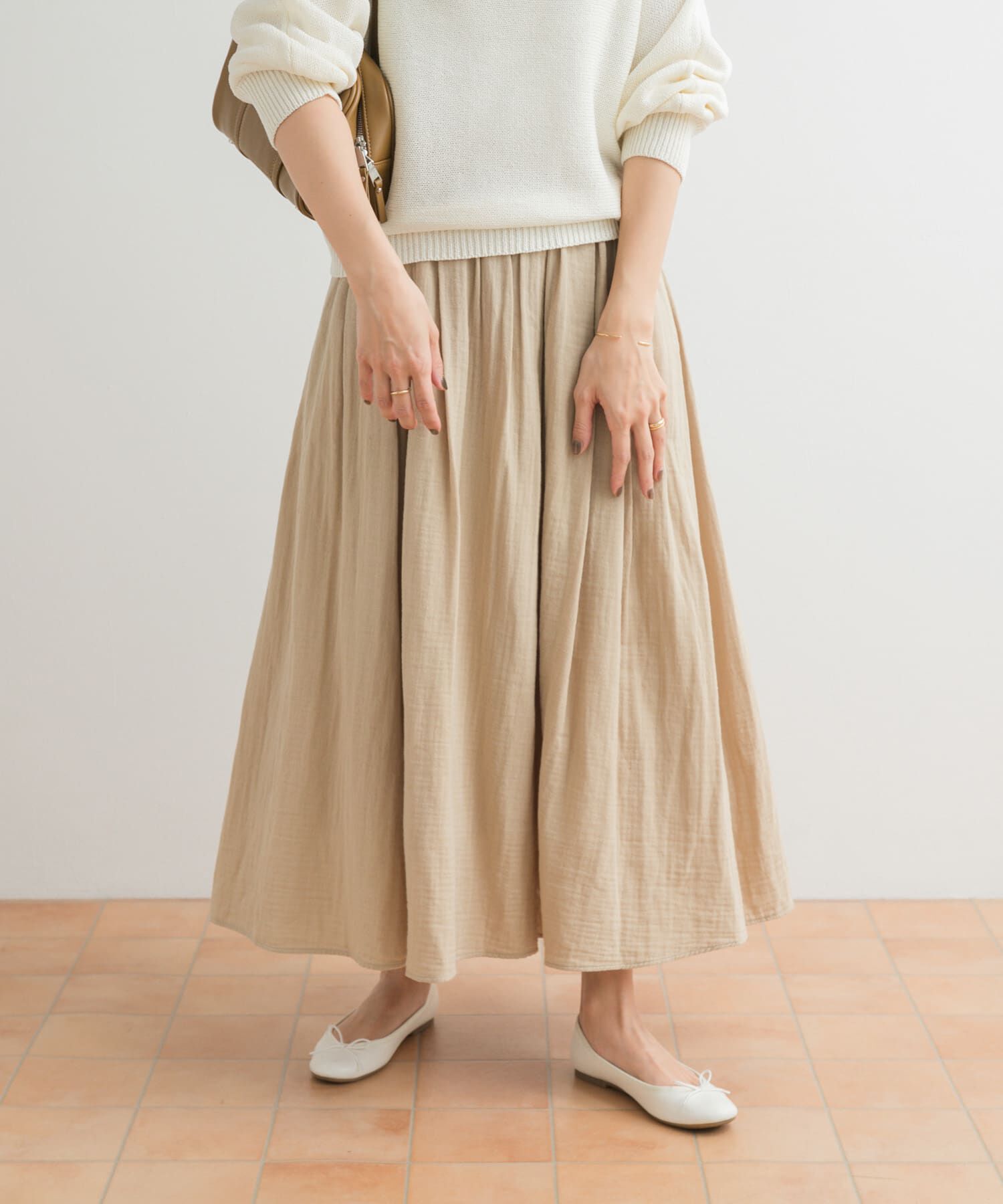 URBAN RESEARCH DOORS「ダブルガーゼボリュームスカート」|スカート|