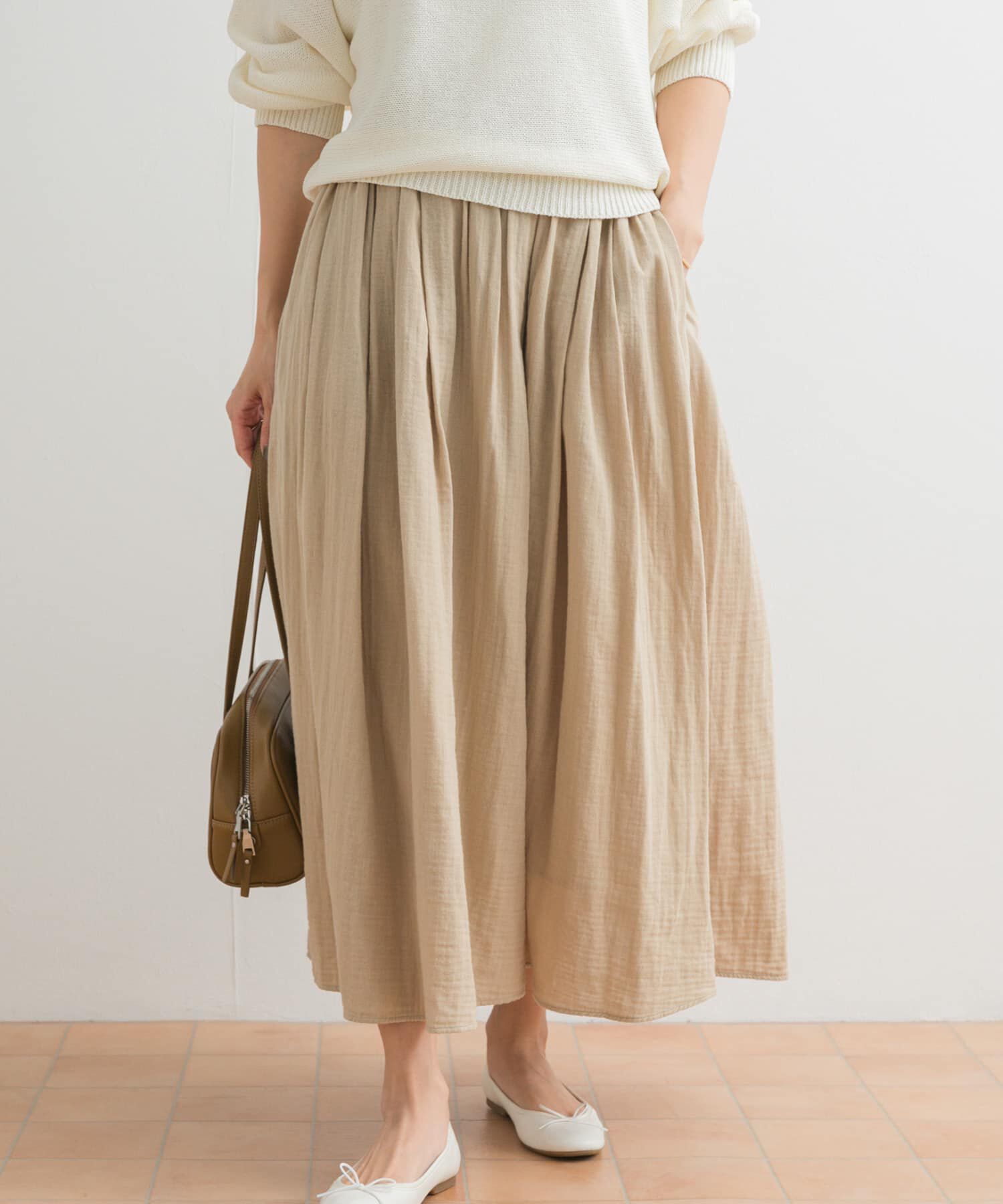 URBAN RESEARCH DOORS「ダブルガーゼボリュームスカート」|スカート|