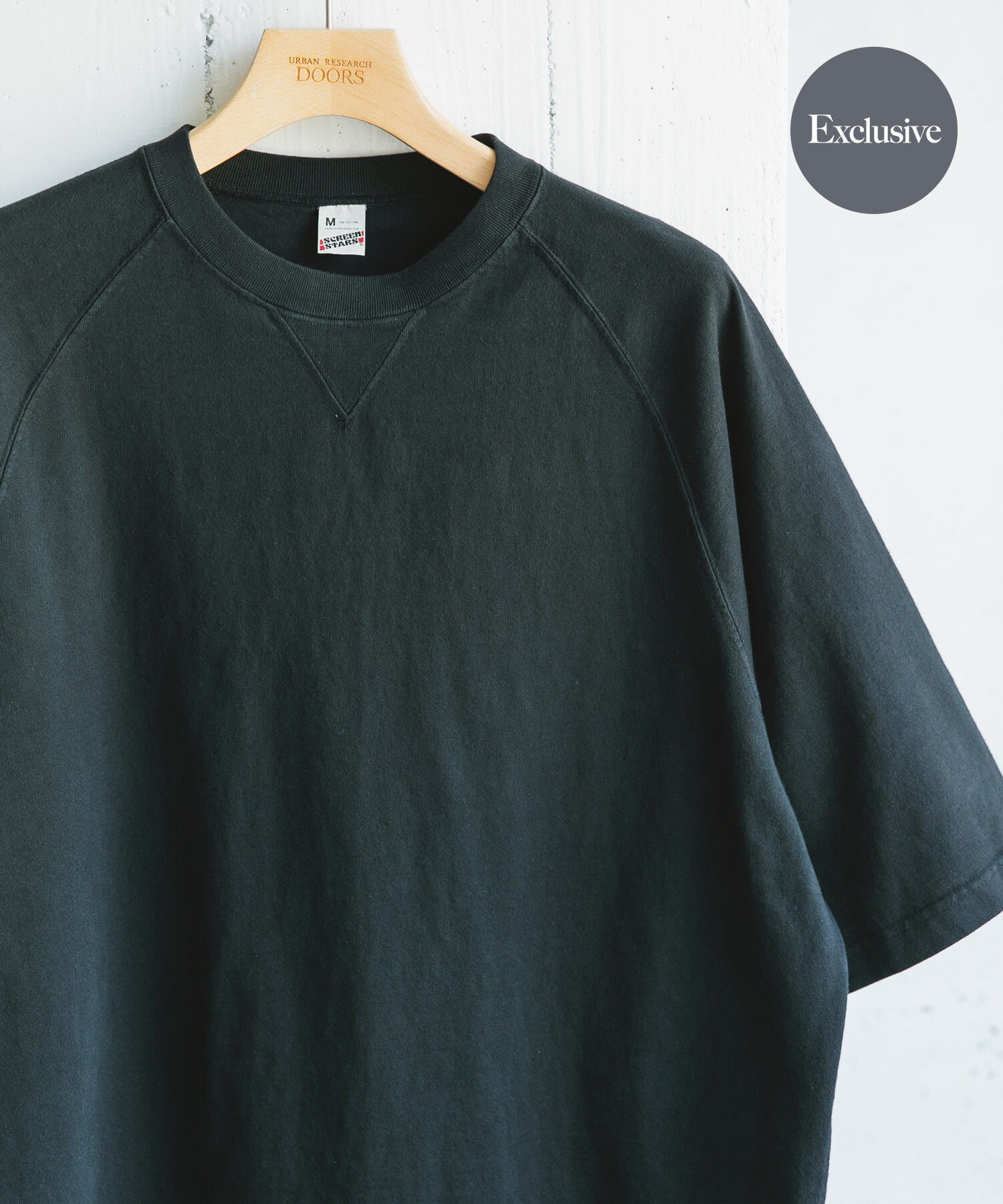 URBAN RESEARCH DOORS「『別注』SCREEN STARS&times;DOORS　スウェット ショートスリーブ Tシャツ」|Tシャツ・カットソー|ブラック