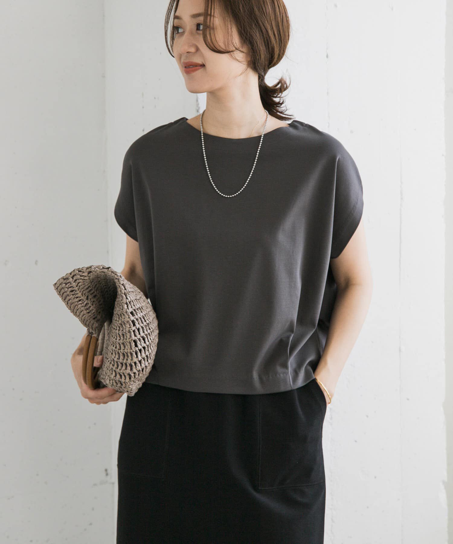 URBAN RESEARCH DOORS「コットンバックタックフレンチプルオーバー」|Tシャツ・カットソー|