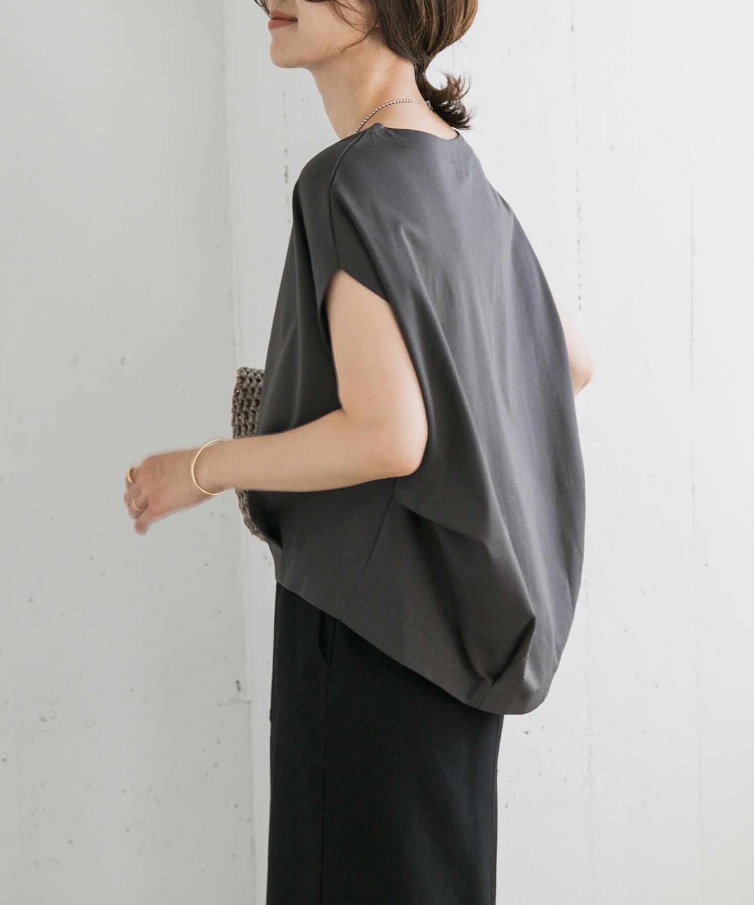 URBAN RESEARCH DOORS「コットンバックタックフレンチプルオーバー」|Tシャツ・カットソー|