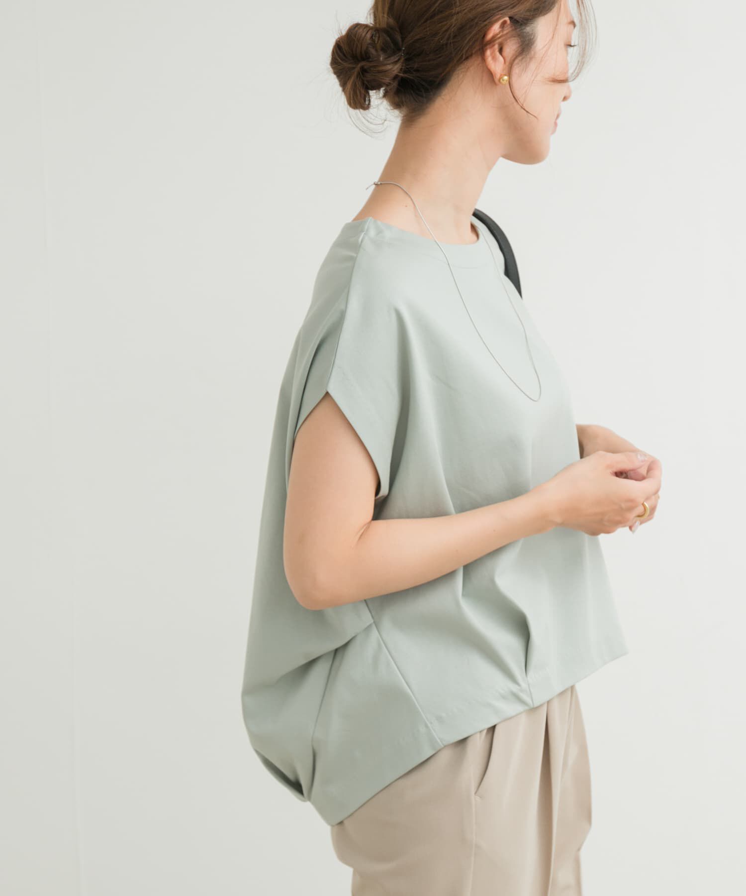 URBAN RESEARCH DOORS「コットンバックタックフレンチプルオーバー」|Tシャツ・カットソー|