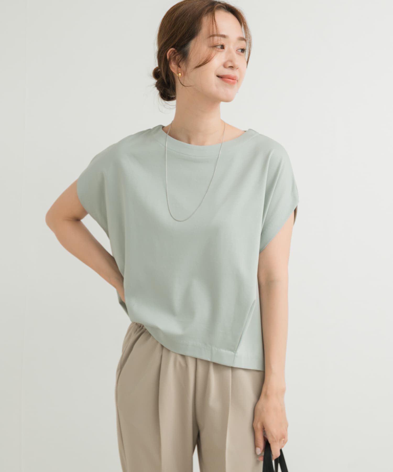 URBAN RESEARCH DOORS「コットンバックタックフレンチプルオーバー」|Tシャツ・カットソー|