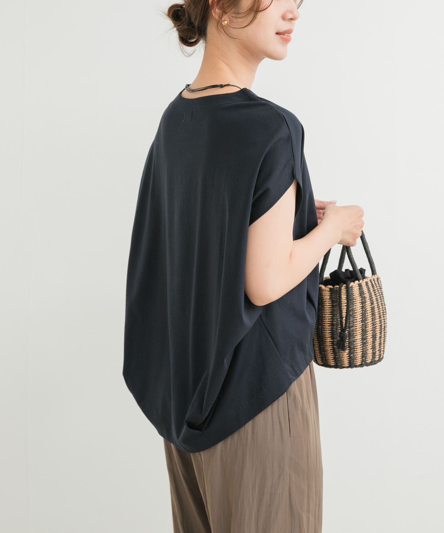 URBAN RESEARCH DOORS「コットンバックタックフレンチプルオーバー」|Tシャツ・カットソー|