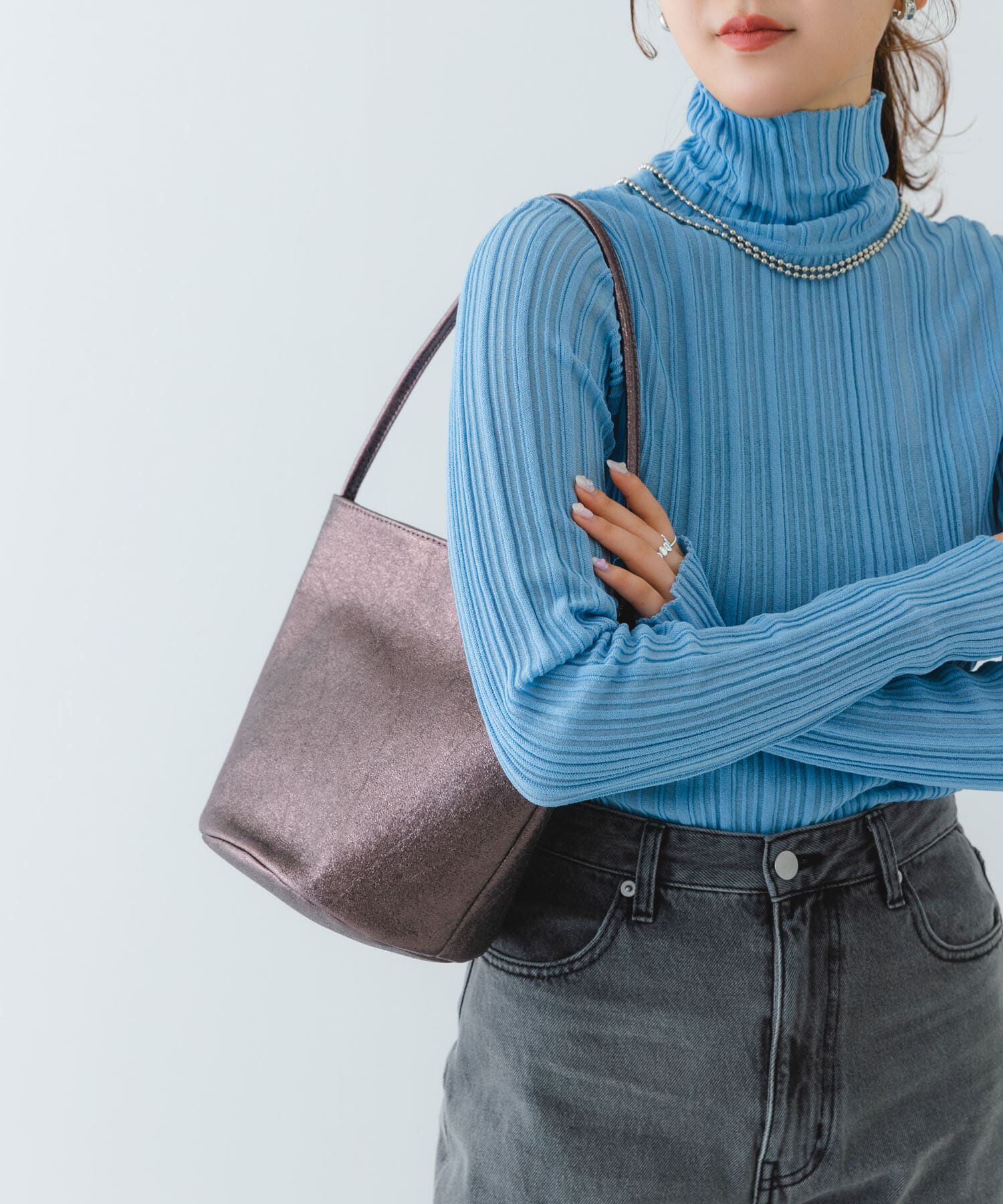 RODE SKO「メタリックバケットバッグ」|ハンドバッグ|