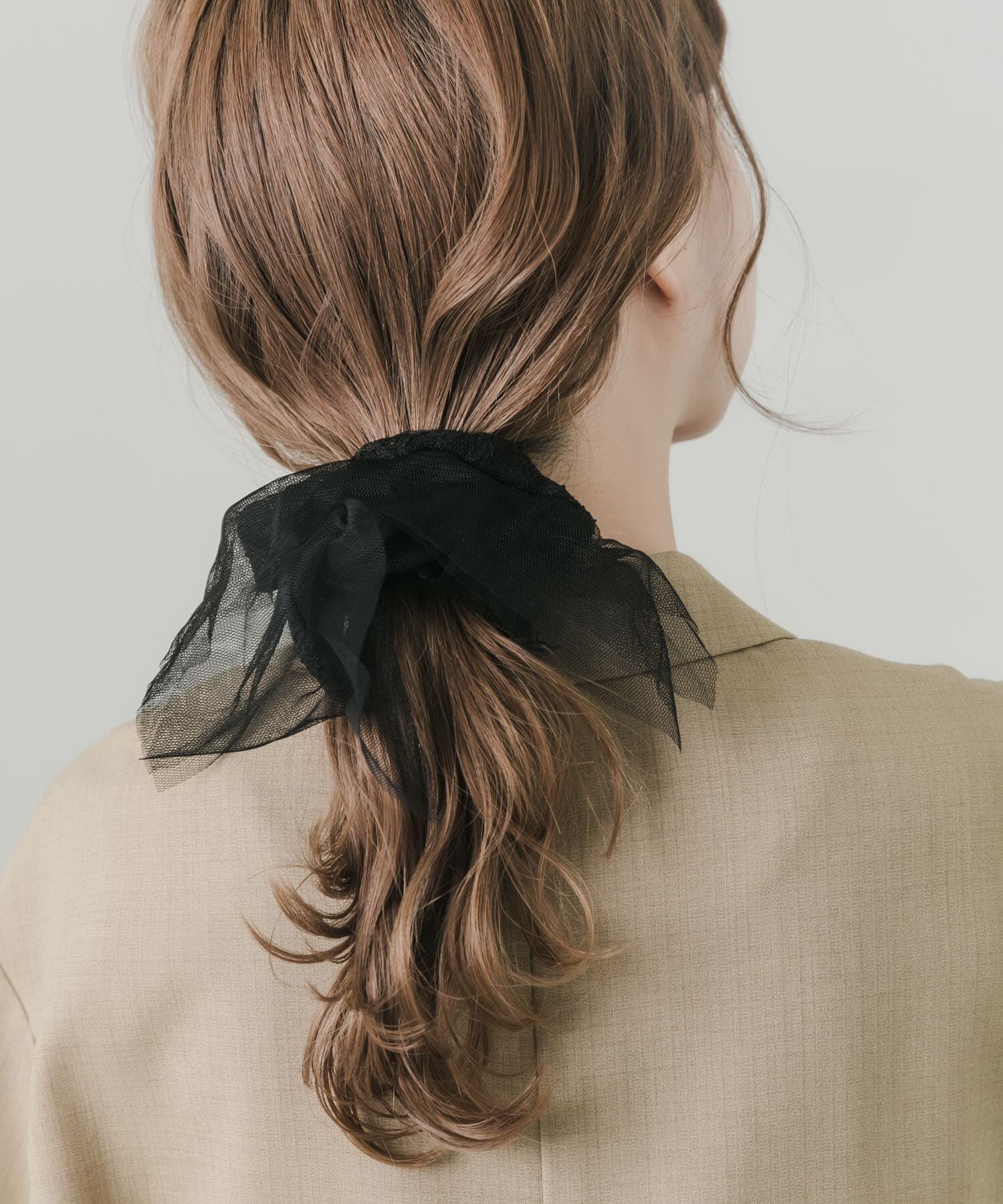 SMELLY「チュールレーススクエアシュシュ」|ヘアゴム・シュシュ|