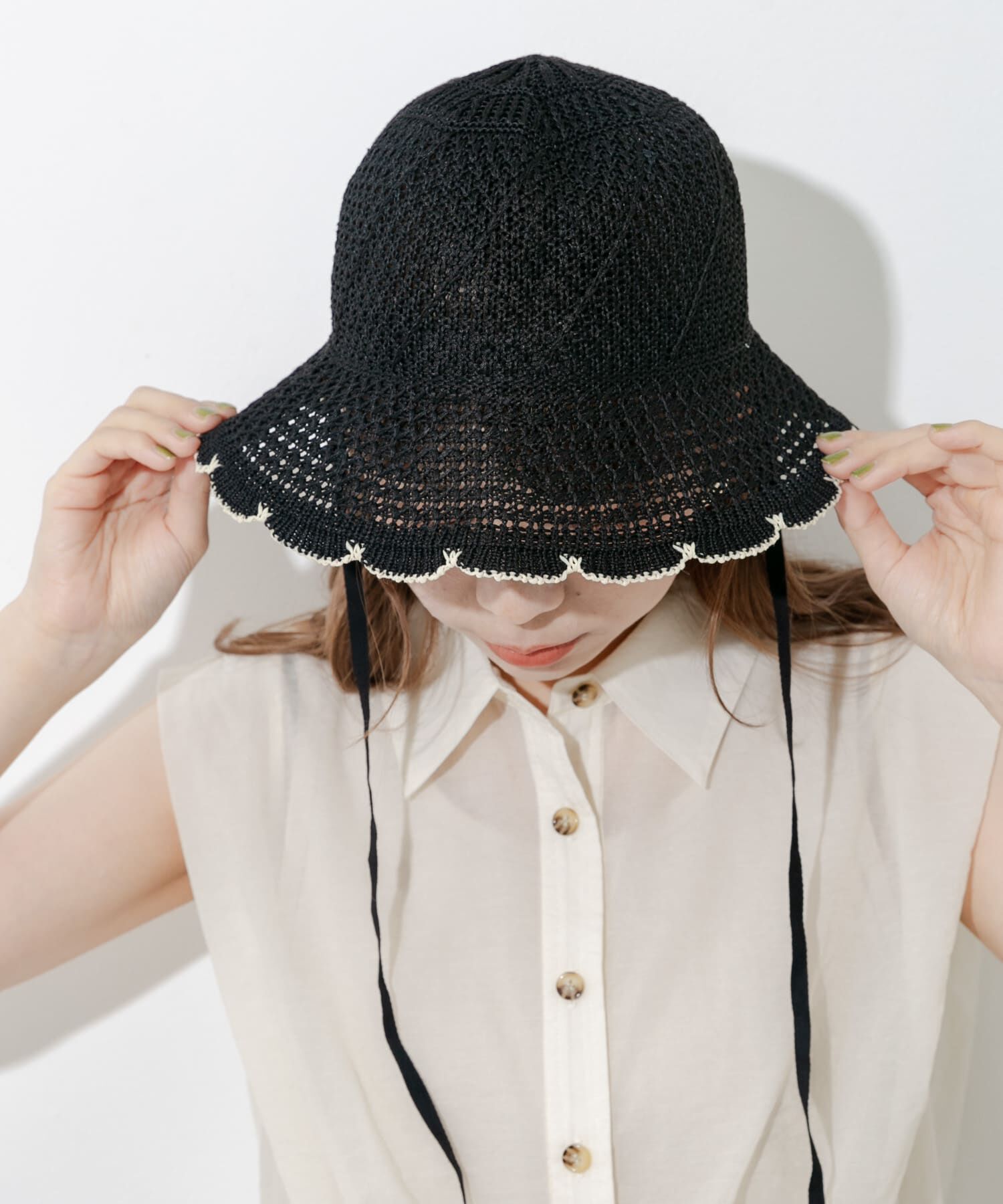 SMELLY「スカラップチューリップハット」|ハット|