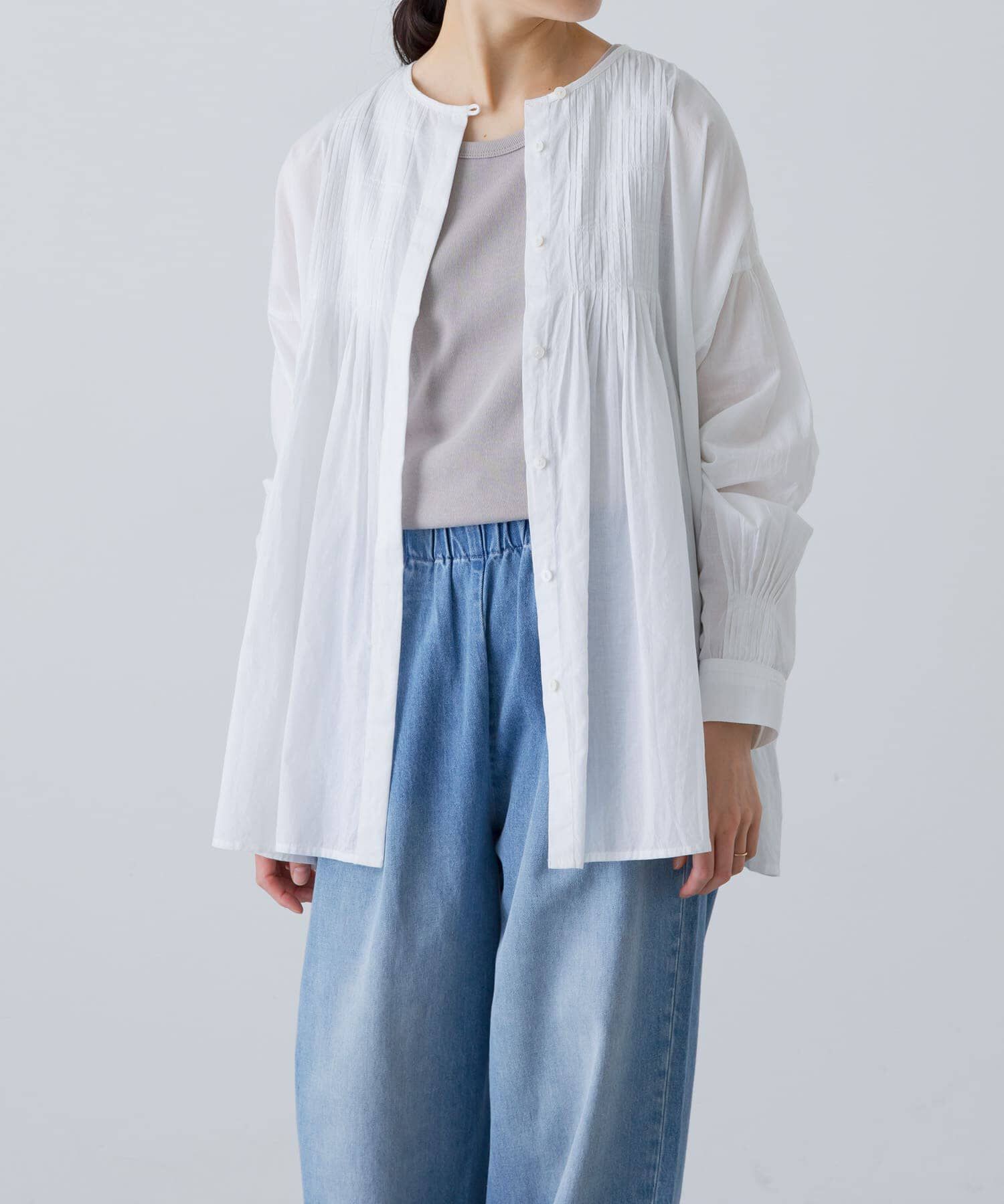 かぐれ「コットンピンタックブラウス」|シャツ・ブラウス|